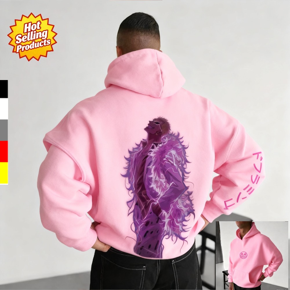 Anime Merchandise Shop - One Piece Hoodie Donquixote Doflamingo New