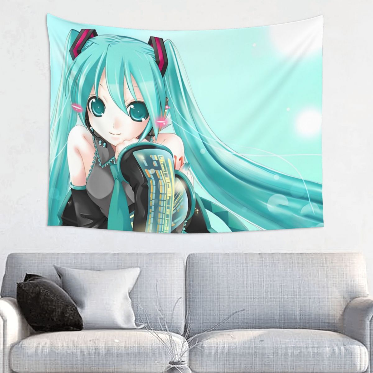 Wall Scroll Tapestry - Hatsune Miku Anime Tapestry Colorful Polyester