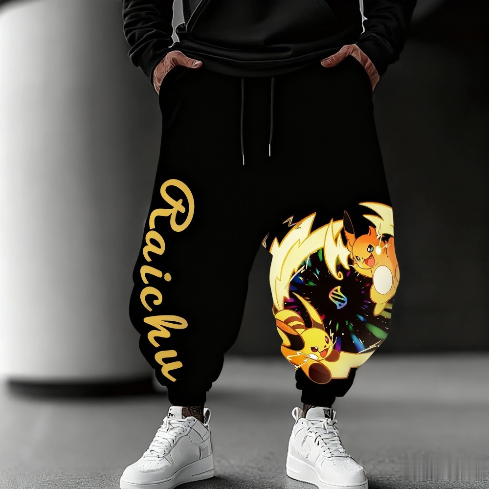 Anime Merchandise Shop - Pokémon Series Fleece Thermal Trousers Autumn