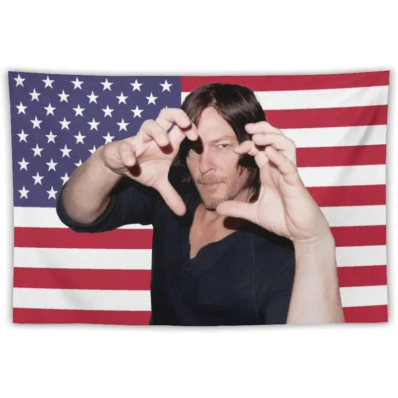 VIKAMA Daryl Dixon USA Flag Ta - Wall Scroll Tapestry 评论和价格