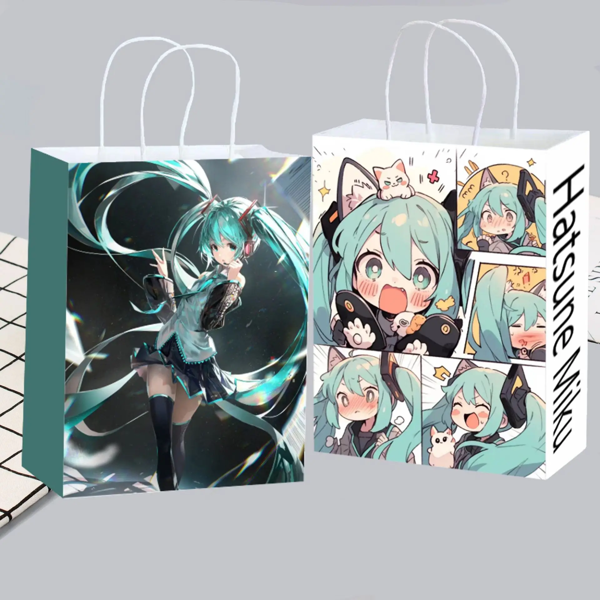 Cute Anime Hatsune Miku Paper  - Anime Merchandise Bag 评论和价格