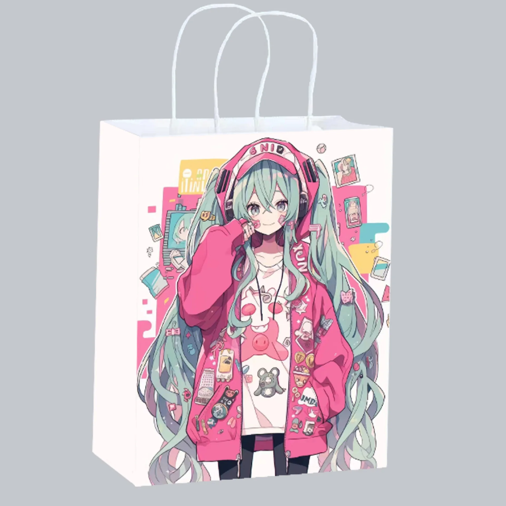 Cute Anime Hatsune Miku Paper  - Anime Merchandise Bag 评论和价格