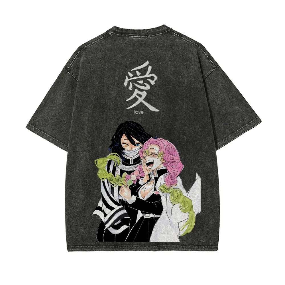 Kimetsu No Yaiba Washed T-Shir - Anime Merchandise Shop 评论和价格