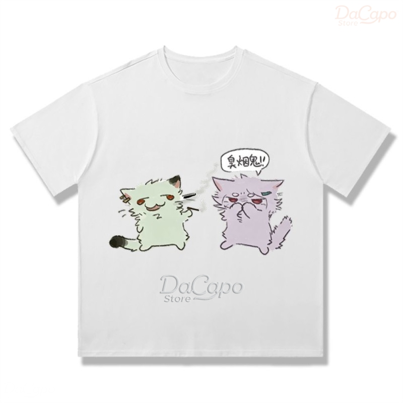 Chainsmoker Cat Yaniko Satou C - Anime Merchandise Shirt 评论和价格