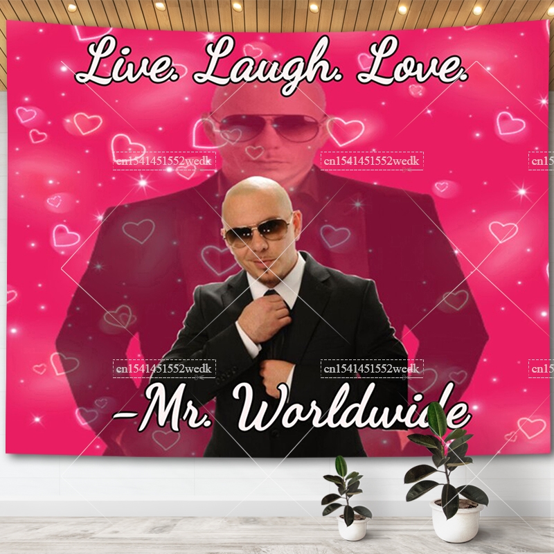 Mr. Worldwide Says To Live Lau - Wall Scroll Tapestry 评论和价格