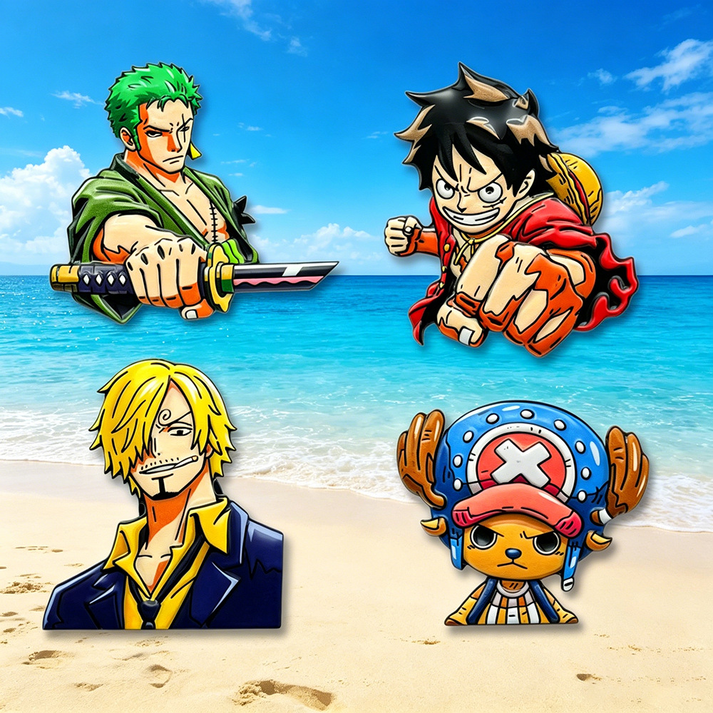 4pcs ONE PIECE Cartoon Charact - Anime One Piece Merchandise 评论和价格