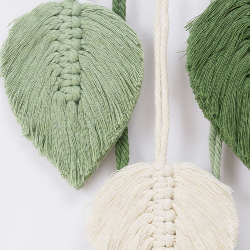 Handmade Leaf Tapestry Weaving - Wall Scroll Tapestry 评论和价格